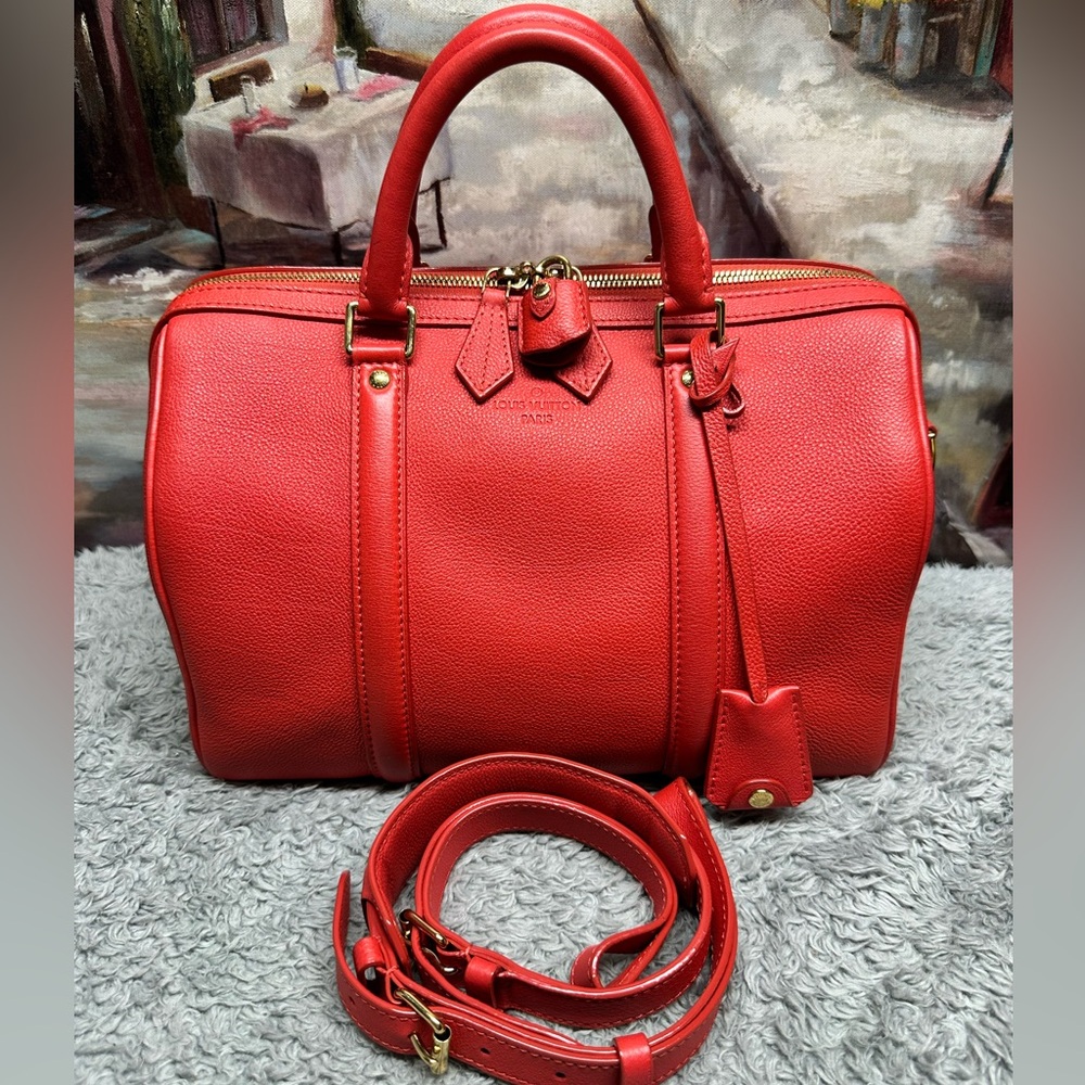 Louis Vuitton Sofia Coppola PM Red Leather Handbag